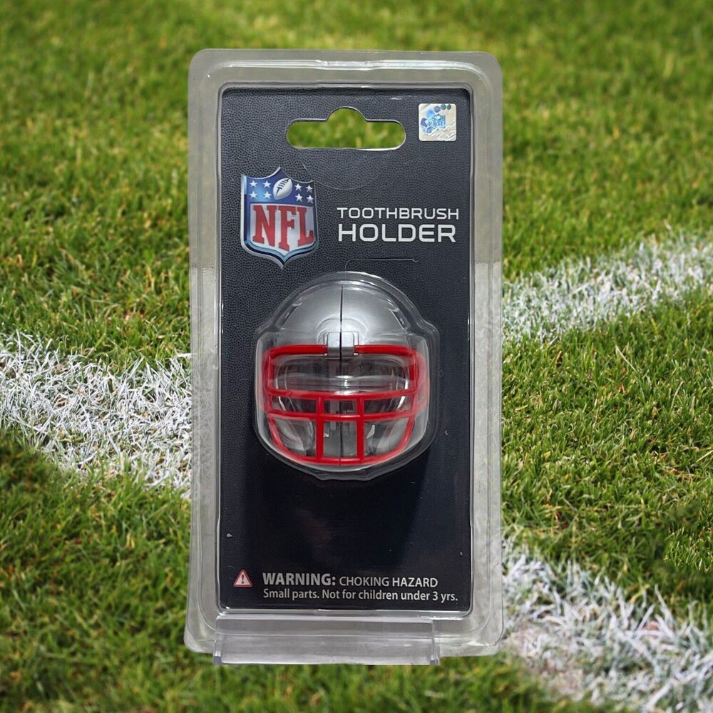 (4) Officially Licensed NFL New England Patriots Collector Toothbrush Holder New